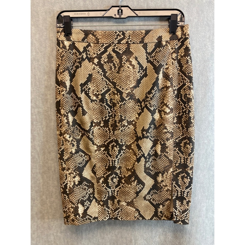 Altuzarra Brown and Black Snake-Print Pencil Skirt